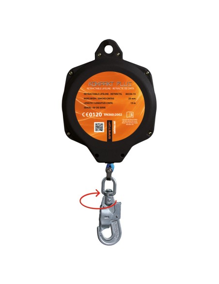 KOMPAKT PLUS, retrátil vertical fita 15 m sem absorvedor