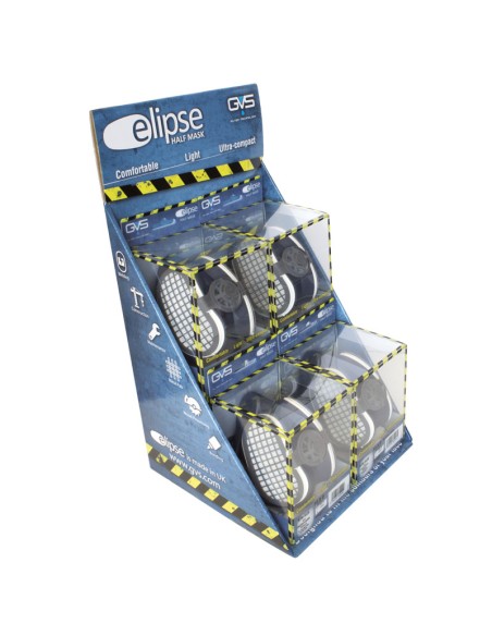 EXPOSITOR GVS, de balcão para máscaras da série Elipse