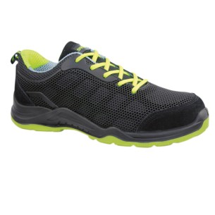 MARIO, S1P sports shoe black-green metal free 2