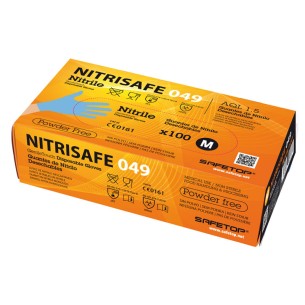NITRISAFE Blue, guante de nitrilo azul EN374 AKL 3.5 gr, estuche 100 2
