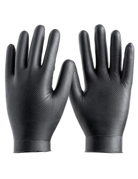 DIAMOND SAFE, luva química nitrilo preto diamantado