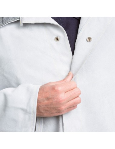 VESTE en cuir suédé gris qualité standard tailles S-3XL