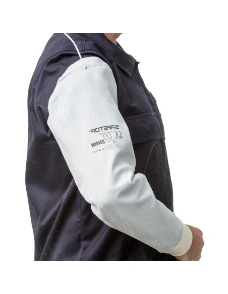 Manches en Cuir à l'Épaule, Grises Qualité Standard