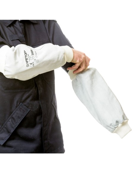 MANCHES JUSQU'AU COUDE en cuir gris qualité standard