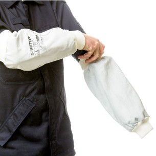 ELBOW-LENGTH Leather Sleeves in standard quality grey