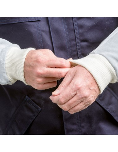 Grå standardkvalitet KOFEN skyddsärmar i läder till armbågen