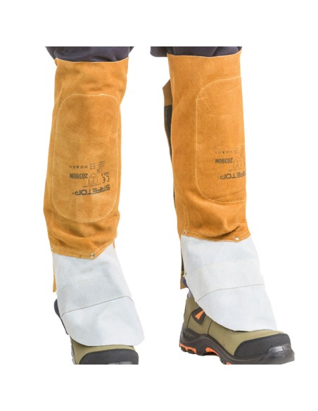 Leather GAITERS best quality brown/grey with reinforcement