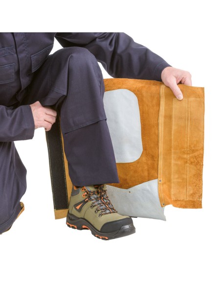 Leather GAITERS best quality brown/grey with reinforcement