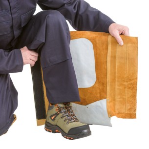 Leather GAITERS best quality brown/grey with reinforcement 2