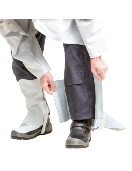 Leather GAITERS, Grey Standard Series, pair