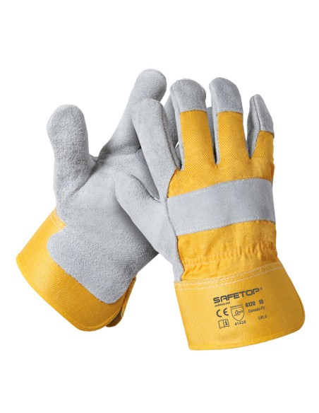 CANADA FIT, guante lona de algodón-serraje talla única