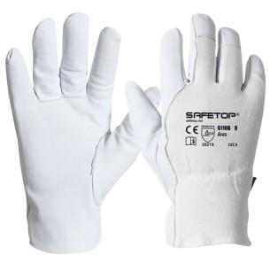 ARES, cotton and goatskin leather glove