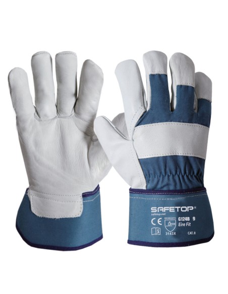 ERIE FIT, cotton canvas-cowhide leather glove