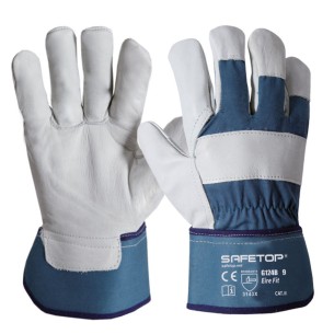 ERIE FIT, cotton canvas-cowhide leather glove