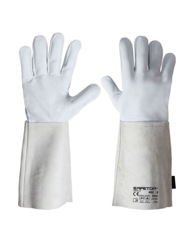 DOVER, long welding glove made from grain leather suitable for TIG