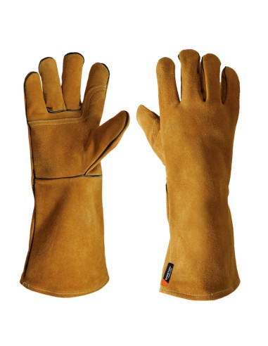 COLUMBUS, lång svetshandske av semskinn i en storlek