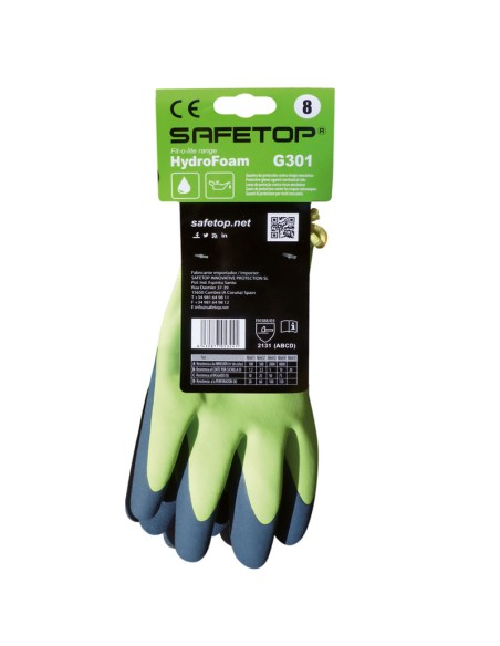 HYDROFOAM, Waterproof Latex Glove, Textured Palm