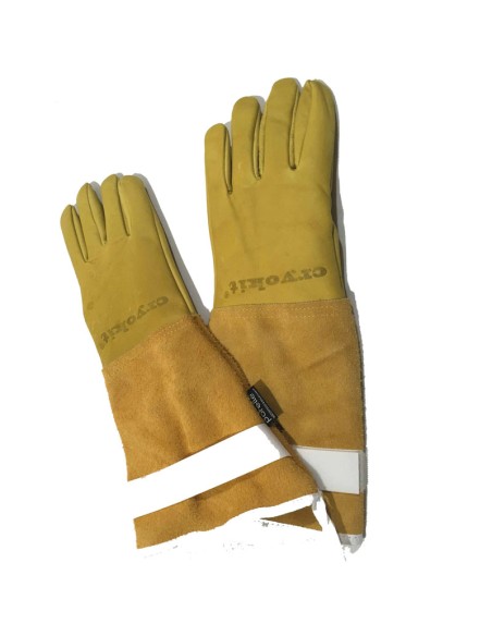 CRYOLITE, Leather Cryogenic Glove for Liquid Nitrogen and thermal 250ºC
