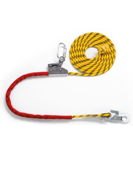 CORDE 3 m, de positionnement avec preneur de corde et mousquetons