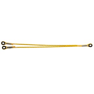חבל כפול TWIN-ROPE, 1.5 מ' עם עינה מכווינה ללא הקרבינות