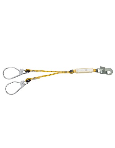 DOPPIA CORDA 2 m, assorbitore + moschettoni maxi (83 mm ap)