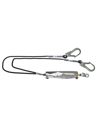 FLAME-RESISTANT DUAL ROPE 2 m, with absorber and carabiners