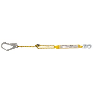 ADJUSTABLE LANYARD 1.98 m, with energy absorber and carabiners