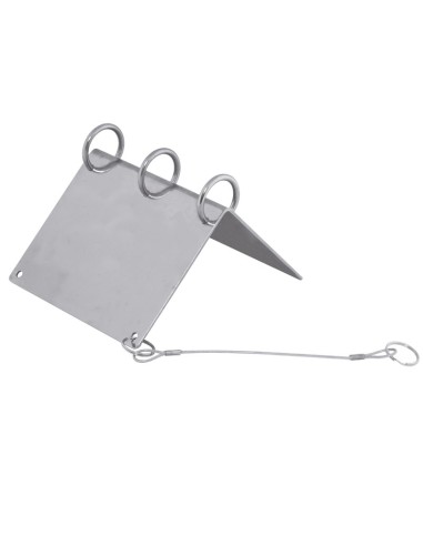 PROTETOR para linhas de vida, em aço inox 180x175,5 mm