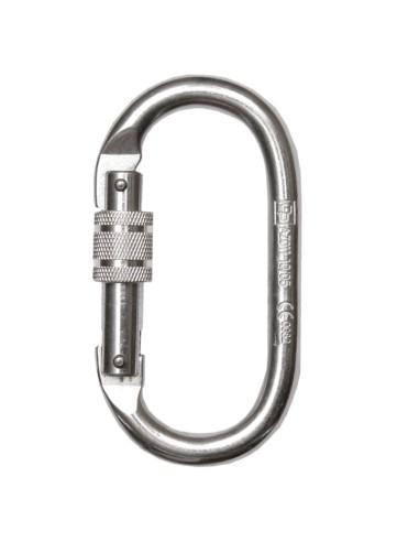 Screw-Lock Carabiner, steel with 19 mm opening