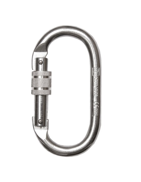 Screw-Lock Carabiner, steel with 19 mm opening