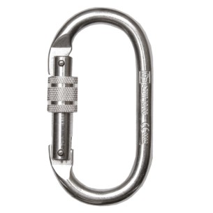 Screw-Lock Carabiner, steel with 19 mm opening