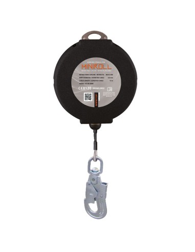 MINI-ROLL INOX, נשלף אנכי עם כבל פלדת אל חלד 10 מ'