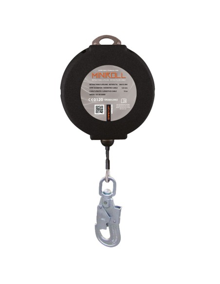 MINI-ROLL INOX, רול רטרקטילי אנכי עם כבל פלדת אל חלד 20 מ'