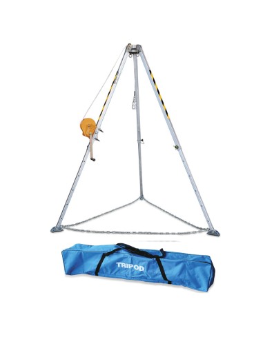 KIT espacios confinados, con trípode 2m torno 25m y mochila