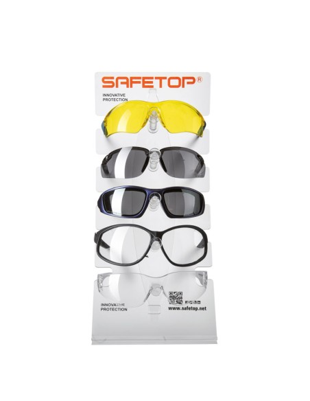 EXPOSITOR DE GAFAS, de metacrilato para 5 modelos 37x17 cm