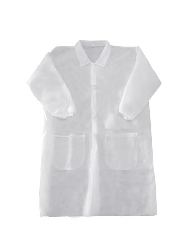 LAB-COAT, white polypropylene laboratory coat 67x104 cm