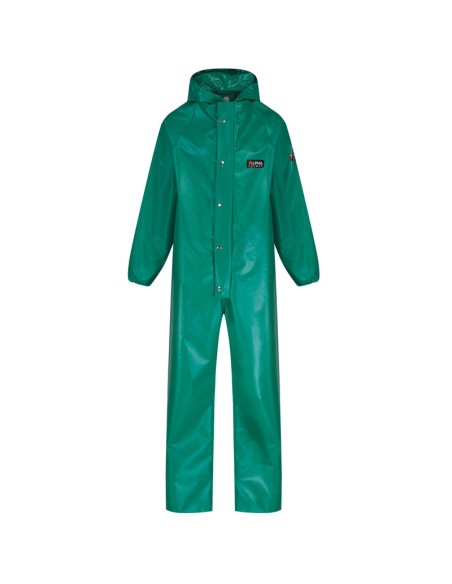 CHEMMASTER, tuta in PVC verde resistente ai prodotti chimici