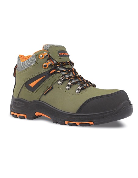 CANCIO, botte S3 HRO 300ºC fabriquée en nubuck kaki