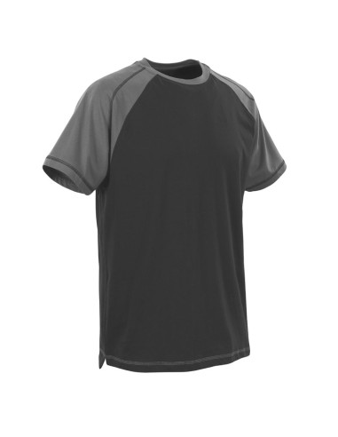 ALBANO, TWO-TONE ANTHRACITE BLACK T-SHIRT SIZE 3XL