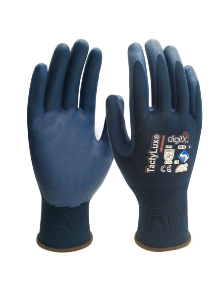 TACTYLUX, guanto ultrafine palmo in nitrile micro-poroso 18G