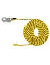 خط أمان أفقي بطول 10 م، بوليستر 10.5 ملم مع مسمار كاربين