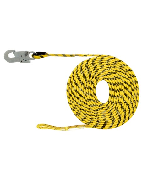 LIGNE DE VIE HORIZONTALE 20 m, polyester 10,5 mm avec mousqueton