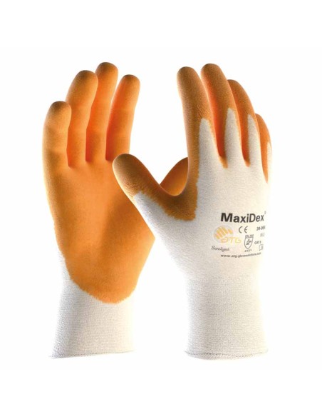 MAXYDEX, ALGODON RECUBIERTO PALMA NITRILO AMARILLO T7-10 OUT