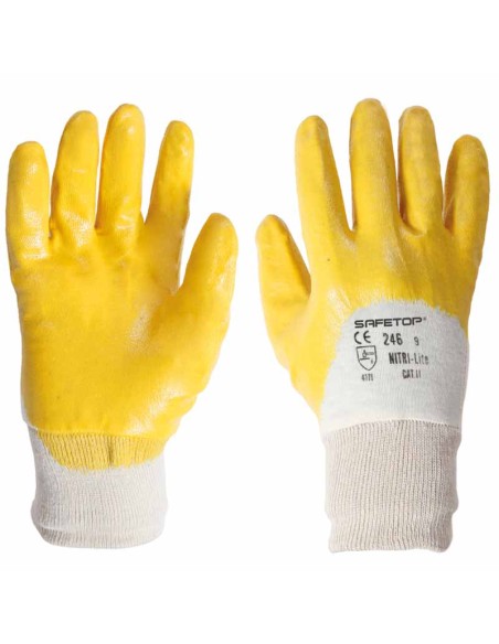 NITRI-LITE, guanto giallo nitrile T.7-10 - FUORI CATALOGO