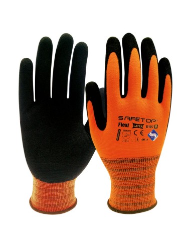 FLEXILATEX, micro-wrinkle latex glove with aerated back Sanitized