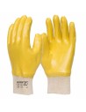 ERGONIT, guante de nitrilo amarillo dorso recubierto