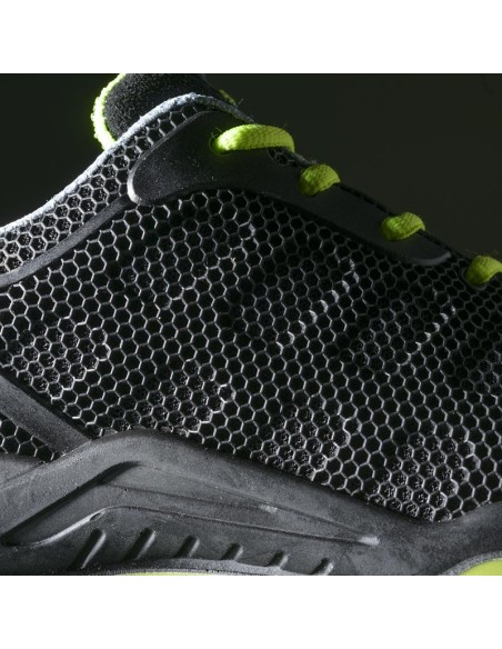 MARIO, chaussure S1P de sport noir-vert sans métal