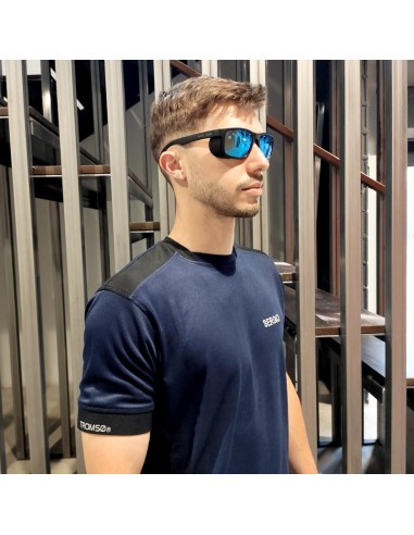 ALLARIZ, t-shirt gris/noir ou bleu/noir tailles S-2XL