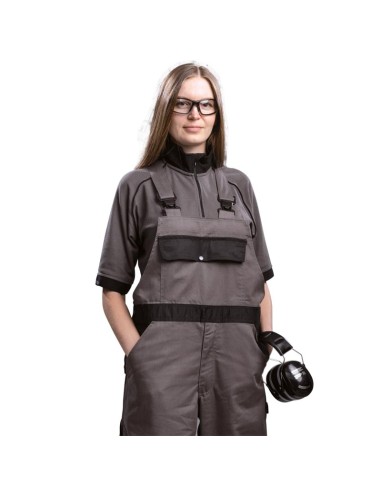 BERULFE, petto multitasche grigio-nero, taglie S-2XL