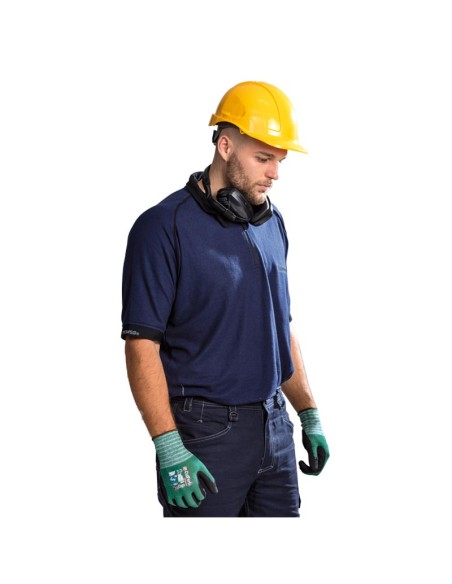 SADIÁS, τεχνικό polo γκρι/μαύρο ή μπλε/μαύρο σε μεγέθη S-2XL